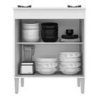 Balcão Para Cooktop Para 4 Bocas 2 Portas Nevada Miami Atualle