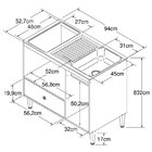 Balcão Para Cooktop Pia E Forno Mônaco Bl9000 Branco - Art In