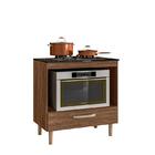 Balcão Para Cooktop Slim 80 1 Gaveta Évora Rústico - Fdecor