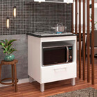 Balcão Para Cooktop Standart 4 Bocas 1 Porta Mdp J Carvalho