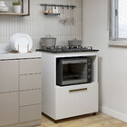 Balcão Para Cooktop Viena 5 Bocas 1 Porta Kaiki Móveis