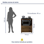 Balcão Para Cooktop Viena 5 Bocas 1 Porta Kaiki Móveis