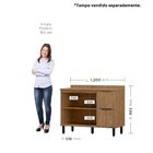 Balcão Para Cozinha2 Portas 3 Gavetas Toscana Espresso Móveis