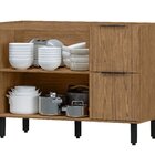 Balcão Para Cozinha2 Portas 3 Gavetas Toscana Espresso Móveis