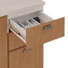 Balcão Para Cozinha 100% Mdf 2 Portas 45 Graus 3 Gavetas Sem