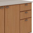 Balcão Para Cozinha 100% Mdf 2 Portas 45 Graus 3 Gavetas Sem