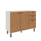 Balcão Para Cozinha 100% Mdf 2 Portas 45 Graus 3 Gavetas Sem