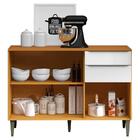 Balcão Para Cozinha 120cm 100% Mdf 3 Portas 2 Gavetas Luna Ci