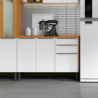 Balcão Para Cozinha 120cm 100% Mdf 3 Portas 2 Gavetas Luna Ci