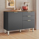 Balcão Para Cozinha 120cm 2 Portas 2 Gavetas Olga Amêndola/gr