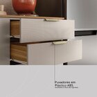 Balcão Para Cozinha 120cm 2 Portas 2 Gavetas Olga Amêndola/nu