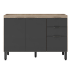 Balcão Para Cozinha 120cm  3 Portas 2 Gavetas Firenze D02 Ave