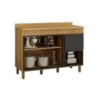 Balcão Para Cozinha 120cm Dakota Cinamomo/grafite