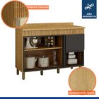 Balcão Para Cozinha 120cm Dakota Cinamomo/grafite