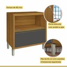 Balcão Para Cozinha 1 Porta 1 Gaveta Baronesa  Freijó/grafite