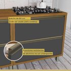 Balcão Para Cozinha 1 Porta 1 Gaveta Baronesa  Freijó/grafite