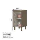 Balcão Para Cozinha 1 Porta 40cm 100% Mdf Aurora Espresso Móv