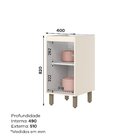 Balcão Para Cozinha 1 Porta 40cm 100% Mdf Aurora Espresso Móv