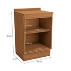 Balcão Para Cozinha 1 Porta 60cm Com Tampo Ciela Canela