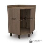 Balcão Para Cozinha 1 Porta 90° Evolution Plus   Tannat/branco