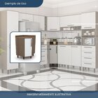 Balcão Para Cozinha 1 Porta 90° Evolution Plus   Tannat/branco