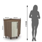 Balcão Para Cozinha 1 Porta 90° Evolution Plus   Tannat/legno