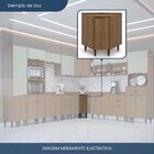 Balcão Para Cozinha 1 Porta 90° Paris Nogal Manchester