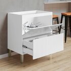 Balcão Para Cozinha 1 Porta Basculante 1 Gaveta 80cm Branco/