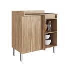 Balcão Para Cozinha 1 Porta Maldivas  Carvalho Oak/azul Briza