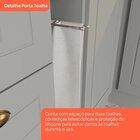 Balcão Para Cozinha 20cm Porta Toalha Com Tampo Emily Cinza/n