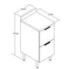 Balcão Para Cozinha 2 Gavetas Montenegro Espresso Móveis Weng