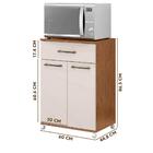 Balcão Para Cozinha 2 Portas 1 Gaveta Natura Off White Primor