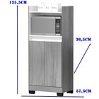 Balcão Para Cozinha 2 Portas 1 Nicho Jet Luxo Branco/preto