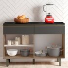 Balcão Para Cozinha 2 Portas 2 Gavetas Com Tampo Porto Carval