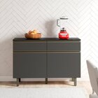 Balcão Para Cozinha 2 Portas 2 Gavetas Com Tampo Porto Carval