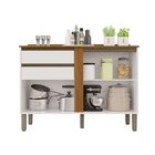 Balcão Para Cozinha 2 Portas 2 Gavetas Pérola Branco