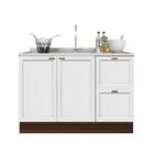 Balcão Para Cozinha 2 Portas 2 Gavetas Sem Tampo Guido Noguei