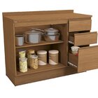 Balcão Para Cozinha 2 Portas 3 Gavetas 120cm Com Tampo Ciela