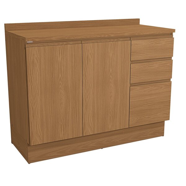 Balcão Para Cozinha 2 Portas 3 Gavetas 120cm Com Tampo Ciela