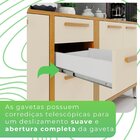 Balcão Para Cozinha 2 Portas 3 Gavetas Isabela Cinamomo/off W