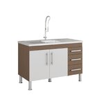 Balcão Para Cozinha 2 Portas 3 Gavetas Nairobi Espresso Móvei