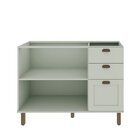 Balcão Para Cozinha 2 Portas 3 Gavetas Provençais Sem Tampo I