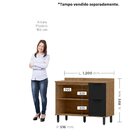 Balcão Para Cozinha 2 Portas 3 Gavetas Toscana Espresso Móvei