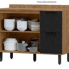 Balcão Para Cozinha 2 Portas 3 Gavetas Toscana Espresso Móvei