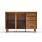 Balcao Para Cozinha 2 Portas 4 Gavetas 1200  Imbuia Fosco