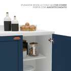 Balcão Para Cozinha 2 Portas 80 Cm Pérola Yescasa Branco/azul