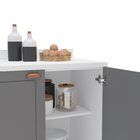 Balcão Para Cozinha 2 Portas 80 Cm Pérola Yescasa Branco/cinza