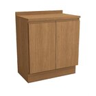 Balcão Para Cozinha 2 Portas 80cm Com Tampo Ciela Canela