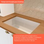 Balcão Para Cozinha 2 Portas 80cm Com Tampo Para Cooktop Emily