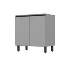 Balcão Para Cozinha 2 Portas 80cm Ketlin  Cinza